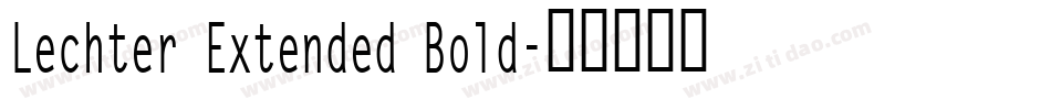 Lechter Extended Bold字体转换